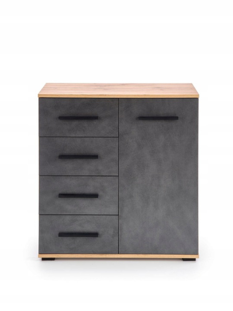 Halmar komoda LIMA KM-2 dąb wotan / popielaty, płyta meblowa laminowana obrzeża ABS 77x40 Halmar komoda LIMA KM-2 dąb wotan / popielaty, płyta meblowa laminowana obrzeża ABS 77x40