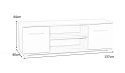SZAFKA STOJĄCA RTV LIMA RTV1 Halmar DĄB SONOMA / BIAŁY MDF laminowany połysk, obrzeża ABS 137x40 SZAFKA STOJĄCA RTV LIMA RTV1 Halmar DĄB SONOMA / BIAŁY MDF laminowany połysk, obrzeża ABS 137x40