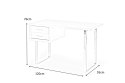 Halmar biurko B30 MDF lakier biały-stal chromowana 2 szuflady