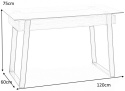 Halmar biurko B36 szkło, MDF fornir dąb złoty/czarny stal malowana 120x60