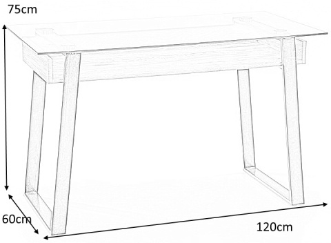 Halmar biurko B36 szkło, MDF fornir dąb złoty/czarny stal malowana 120x60 Halmar biurko B36 szkło, MDF fornir dąb złoty/czarny stal malowana 120x60