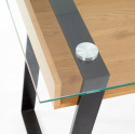 Halmar biurko B36 szkło, MDF fornir dąb złoty/czarny stal malowana 120x60 Halmar biurko B36 szkło, MDF fornir dąb złoty/czarny stal malowana 120x60