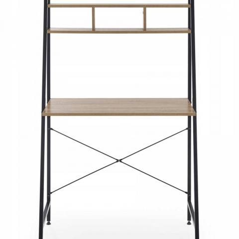 Halmar biurko NARVIK B2 stal malowana czarny / dąb sonoma MDF fornir, 84x46 półki Halmar biurko NARVIK B2 stal malowana czarny / dąb sonoma MDF fornir, 84x46 półki