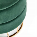 PUFA Z FUNKCJĄ POJEMNIKA MINTY velvet CIEMNY ZIELONY / ZŁOTY stal chromowana fi37 Halmar PUFA Z FUNKCJĄ POJEMNIKA MINTY velvet CIEMNY ZIELONY / ZŁOTY stal chromowana fi37 Halmar