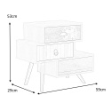 Halmar szafka nocna MEZO KM1 wielobarwna, MDF laminowany, stal malowana 59x29 Halmar szafka nocna MEZO KM1 wielobarwna, MDF laminowany, stal malowana 59x29