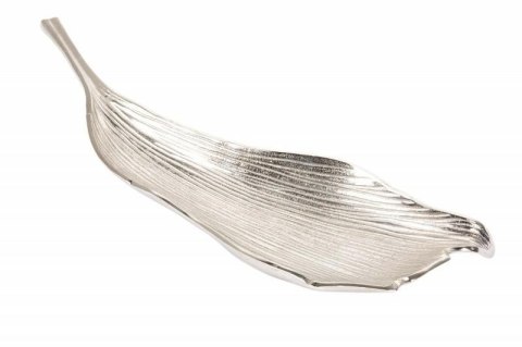 Invicta Interior INVICTA misa LEAF 65 cm srebrna - aluminium w kształcie liścia Invicta Interior INVICTA misa LEAF 65 cm srebrna - aluminium w kształcie liścia