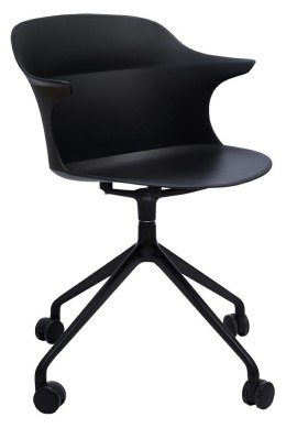 King Home Fotel/Krzesło biurowe obrotowe BRAZO czarne, polipropylen aluminium