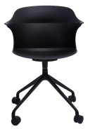 King Home Fotel/Krzesło biurowe obrotowe BRAZO czarne, polipropylen aluminium King Home Fotel/Krzesło biurowe obrotowe BRAZO czarne, polipropylen aluminium
