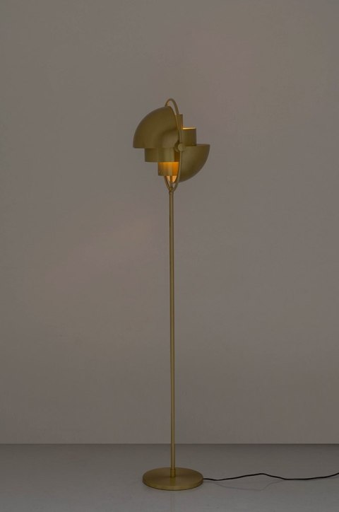 King Home Lampa podłogowa VARIA złota - stal nierdzewna - ruchomy kulisty klosz King Home Lampa podłogowa VARIA złota - stal nierdzewna - ruchomy kulisty klosz