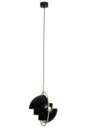 King Home Lampa wisząca sufitowa VARIA czarna - stal nierdzewna złoty uchwyt - ruchomy kulisty klosz King Home Lampa wisząca sufitowa VARIA czarna - stal nierdzewna złoty uchwyt - ruchomy kulisty klosz