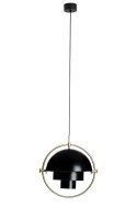 King Home Lampa wisząca sufitowa VARIA czarna - stal nierdzewna złoty uchwyt - ruchomy kulisty klosz King Home Lampa wisząca sufitowa VARIA czarna - stal nierdzewna złoty uchwyt - ruchomy kulisty klosz