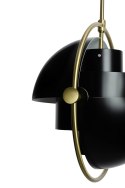 King Home Lampa wisząca sufitowa VARIA czarna - stal nierdzewna złoty uchwyt - ruchomy kulisty klosz King Home Lampa wisząca sufitowa VARIA czarna - stal nierdzewna złoty uchwyt - ruchomy kulisty klosz