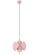 King Home Lampa wisząca sufitowa VARIA różowa - stal nierdzewna złoty uchwyt - ruchomy kulisty klosz King Home Lampa wisząca sufitowa VARIA różowa - stal nierdzewna złoty uchwyt - ruchomy kulisty klosz