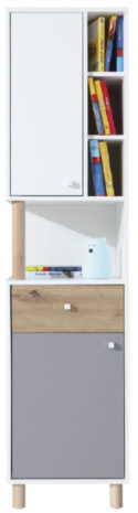 ZESTAW MEBLI DO POKOJU MŁODZIEŻOWEGO Z BIURKIEM Meblar FARO System C BIAŁY LUX / DĄB ARTISAN / SZARY PŁYTA LAMINOWANA ZESTAW MEBLI DO POKOJU MŁODZIEŻOWEGO Z BIURKIEM Meblar FARO System C BIAŁY LUX / DĄB ARTISAN / SZARY PŁYTA LAMINOWANA