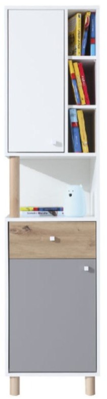 ZESTAW MEBLI DO POKOJU MŁODZIEŻOWEGO Z BIURKIEM Meblar FARO System C BIAŁY LUX / DĄB ARTISAN / SZARY PŁYTA LAMINOWANA ZESTAW MEBLI DO POKOJU MŁODZIEŻOWEGO Z BIURKIEM Meblar FARO System C BIAŁY LUX / DĄB ARTISAN / SZARY PŁYTA LAMINOWANA