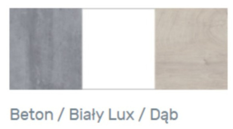 REGAŁ MŁODZIEŻOWY Z PÓŁKAMI SIGMA System SI6 Meblar - Beton / Biały Lux / Dąb - z półkami i wnękami PŁYTA LAMINOWANA OBRZEŻA ABS REGAŁ MŁODZIEŻOWY Z PÓŁKAMI SIGMA System SI6 Meblar - Beton / Biały Lux / Dąb - z półkami i wnękami PŁYTA LAMINOWANA OBRZEŻA ABS