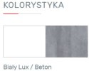 REGAŁ MŁODZIEŻOWY Z PÓŁKAMI I SZUFLADAMI SIGMA System SI7 Meblar - Biały Lux / Beton LAMINAT OBRZEŻA ABS DLA DZIECKA NASTOLATKA