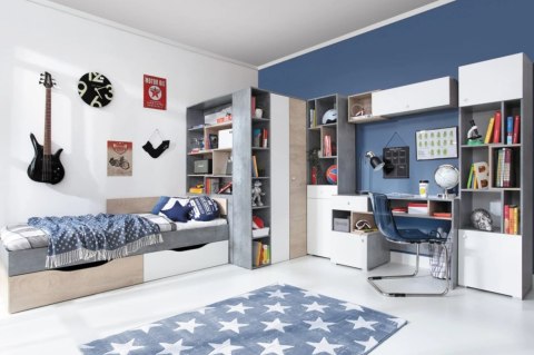 SZAFKA RTV STOJĄCA POD TELEWIZOR KOMODA NISKA SIGMA System SI9 Meblar - Biały Lux / Beton - stojąca szafka pod telewizor RTV SZAFKA RTV STOJĄCA POD TELEWIZOR KOMODA NISKA SIGMA System SI9 Meblar - Biały Lux / Beton - stojąca szafka pod telewizor RTV