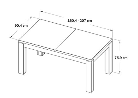 Meble Forte TRONDHEIM ALCT44-D78 Stół rozkładany Dąb Artisan Meble Forte TRONDHEIM ALCT44-D78 Stół rozkładany Dąb Artisan