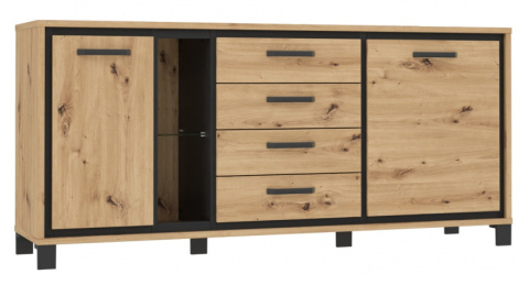 Meble Forte TRONDHEIM TDHK242L-C773 Komoda L Dąb Artisan/Dąb czarny Meble Forte TRONDHEIM TDHK242L-C773 Komoda L Dąb Artisan/Dąb czarny