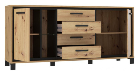 Meble Forte TRONDHEIM TDHK242L-C773 Komoda L Dąb Artisan/Dąb czarny Meble Forte TRONDHEIM TDHK242L-C773 Komoda L Dąb Artisan/Dąb czarny