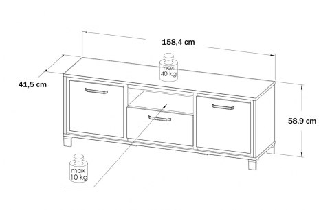 Meble Forte TRONDHEIM TDHT132-C773 Szafka RTV Dąb Artisan/Dąb czarny Meble Forte TRONDHEIM TDHT132-C773 Szafka RTV Dąb Artisan/Dąb czarny