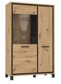 Meble Forte TRONDHEIM TDHV622L-C773 Witryna L Dąb Artisan/Dąb czarny Meble Forte TRONDHEIM TDHV622L-C773 Witryna L Dąb Artisan/Dąb czarny