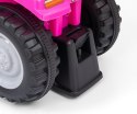 POJAZD JEŹDZIK New Holland T7 Milly Mally TRAKTOR Pink RÓŻOWY Z PRZYCZEPKĄ grabiami i łopatką światła dźwięki