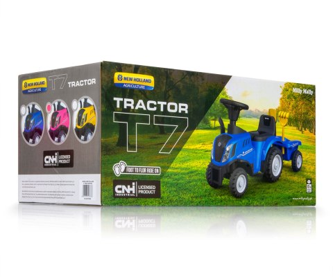POJAZD JEŹDZIK New Holland T7 Milly Mally TRAKTOR Pink RÓŻOWY Z PRZYCZEPKĄ grabiami i łopatką światła dźwięki POJAZD JEŹDZIK New Holland T7 Milly Mally TRAKTOR Pink RÓŻOWY Z PRZYCZEPKĄ grabiami i łopatką światła dźwięki