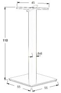 PODSTAWA STOLIKA SH-5002-7/H/B - 55x55 cm - czarna kwadratowa PODSTAWA STOLIKA SH-5002-7/H/B - 55x55 cm - czarna kwadratowa