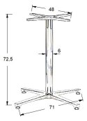 PODSTAWA STOLIKA SH-7700/A aluminium - 71x71 cm - regulowane stopki PODSTAWA STOLIKA SH-7700/A aluminium - 71x71 cm - regulowane stopki