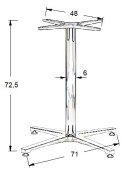 PODSTAWA STOLIKA SH-7700/A aluminium - 71x71 cm - regulowane stopki