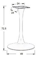 PODSTAWA STOLIKA SH-9108-1/B - &#8709 49 cm - czarna okrągła