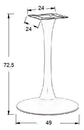 PODSTAWA STOLIKA SH-9108-1/B - ∅ 49 cm - czarna okrągła PODSTAWA STOLIKA SH-9108-1/B - ∅ 49 cm - czarna okrągła