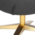 D2.DESIGN Fotel relaksacyjny Jajo Velvet Gold czarny - bujany fotel wypoczynkowy, kołyska, obrotowy - złota noga D2.DESIGN Fotel relaksacyjny Jajo Velvet Gold czarny - bujany fotel wypoczynkowy, kołyska, obrotowy - złota noga