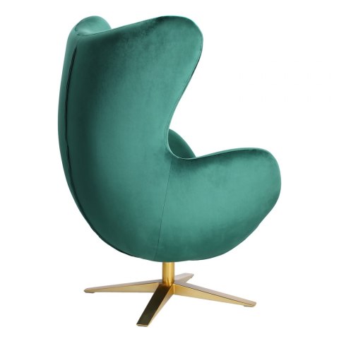 D2.DESIGN Fotel relaksacyjny Jajo Velvet Gold zielony ciemny - bujany fotel wypoczynkowy, kołyska, obrotowy - złota noga D2.DESIGN Fotel relaksacyjny Jajo Velvet Gold zielony ciemny - bujany fotel wypoczynkowy, kołyska, obrotowy - złota noga