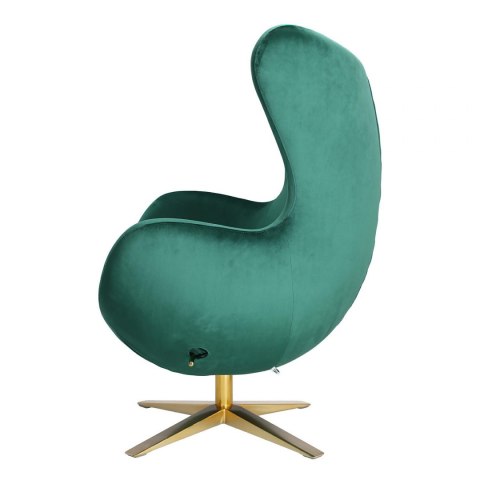 D2.DESIGN Fotel relaksacyjny Jajo Velvet Gold zielony ciemny - bujany fotel wypoczynkowy, kołyska, obrotowy - złota noga D2.DESIGN Fotel relaksacyjny Jajo Velvet Gold zielony ciemny - bujany fotel wypoczynkowy, kołyska, obrotowy - złota noga