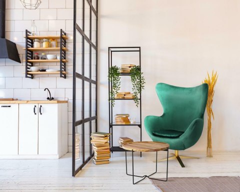 D2.DESIGN Fotel relaksacyjny Jajo Velvet Gold zielony ciemny - bujany fotel wypoczynkowy, kołyska, obrotowy - złota noga D2.DESIGN Fotel relaksacyjny Jajo Velvet Gold zielony ciemny - bujany fotel wypoczynkowy, kołyska, obrotowy - złota noga