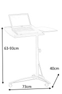 Halmar B14 stolik na laptopa MDF laminat, stal malowana czarny Halmar B14 stolik na laptopa MDF laminat, stal malowana czarny