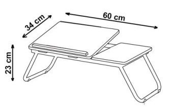 STOLIK NA LAPTOPA B19 Halmar CIEMNY ORZECH MDF laminowany, stal malowana STOLIK NA LAPTOPA B19 Halmar CIEMNY ORZECH MDF laminowany, stal malowana