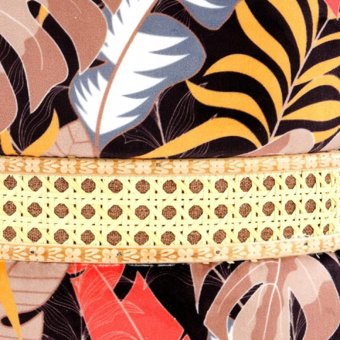 Halmar KENIA zestaw 2 x pufa z funkcją pojemnika, wielobarwny-tkanina, rattan syntetyczny Halmar KENIA zestaw 2 x pufa z funkcją pojemnika, wielobarwny-tkanina, rattan syntetyczny