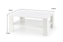 Halmar ława z półką KWADRO kolor biały-MDF laminowany 110x65 Halmar ława z półką KWADRO kolor biały-MDF laminowany 110x65