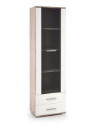Halmar witryna LIMA W-1 szkło, MDF laminat, obrzeża ABS biały połysk/dąb sonoma 60x40 Halmar witryna LIMA W-1 szkło, MDF laminat, obrzeża ABS biały połysk/dąb sonoma 60x40