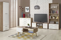Halmar witryna LIMA W-1 szkło, MDF laminat, obrzeża ABS biały połysk/dąb sonoma 60x40 Halmar witryna LIMA W-1 szkło, MDF laminat, obrzeża ABS biały połysk/dąb sonoma 60x40