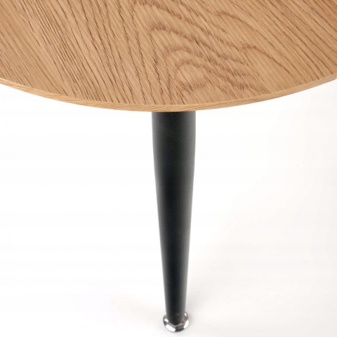 Halmar MENTONA 2, zestaw 2x ława MDF fornir dąb złoty/czarny stal malowana fi59 fi40 Halmar MENTONA 2, zestaw 2x ława MDF fornir dąb złoty/czarny stal malowana fi59 fi40