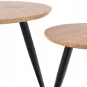 Halmar MENTONA 2, zestaw 2x ława MDF fornir dąb złoty/czarny stal malowana fi59 fi40 Halmar MENTONA 2, zestaw 2x ława MDF fornir dąb złoty/czarny stal malowana fi59 fi40