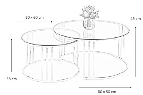 Halmar MERCURY zestaw 2x ława, stelaż stal - srebrny, szkło - dymiony , fi 80 i fi 60 Halmar MERCURY zestaw 2x ława, stelaż stal - srebrny, szkło - dymiony , fi 80 i fi 60