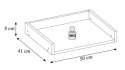 Halmar MOBIUS PÓŁKA 50 hikora naturalna-płyta meblowa okleinowana 50x41 Halmar MOBIUS PÓŁKA 50 hikora naturalna-płyta meblowa okleinowana 50x41