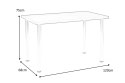 Halmar stół MODEX 120 kolor blat MDF fornir - antracyt, nogi - stal chrom 120x68 Halmar stół MODEX 120 kolor blat MDF fornir - antracyt, nogi - stal chrom 120x68