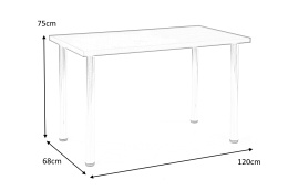 Halmar stół MODEX 120 kolor blat MDF fornir - antracyt, nogi - stal chrom 120x68